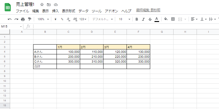 表の作り方 3 - Googleスプレッドシートの使い方｜エクセルとの違いも解説